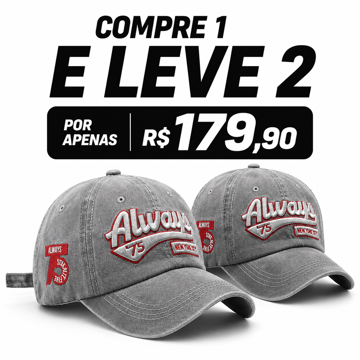 Boné Masculino Vivallo Retrô Compre 1 e Leve 2