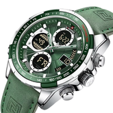 Relógio Masculino Pulseira de Couro Vértice