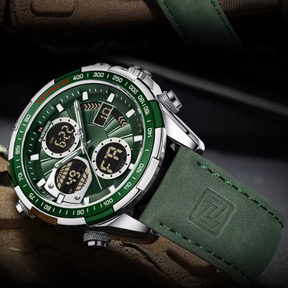 Relógio Masculino Pulseira de Couro Vértice